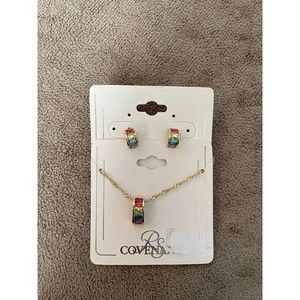 NWT RS Covenant Rainbow Necklace & Earrings